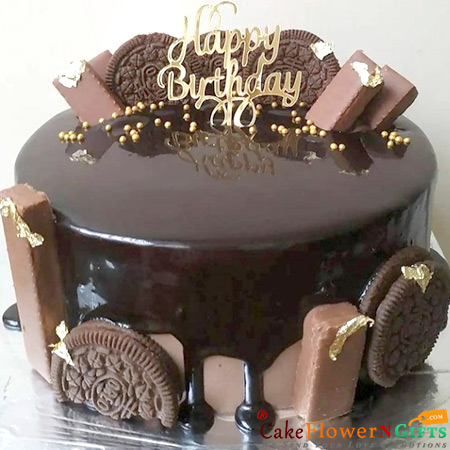 1kg eggless intenso oreo five star chocolate cake