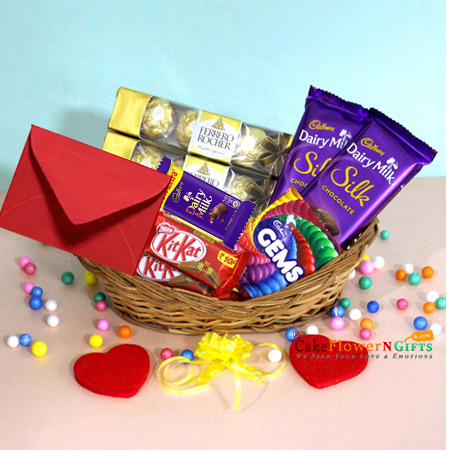 2 Ferrero Rocher 2 Dairy Milk Silk 2 Kit Kat  Gems