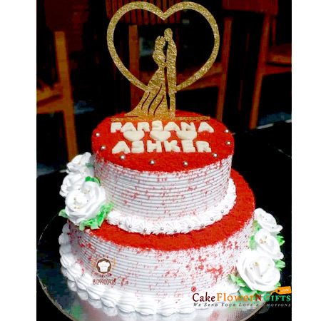 3 kg 2 tier red velvet cake 