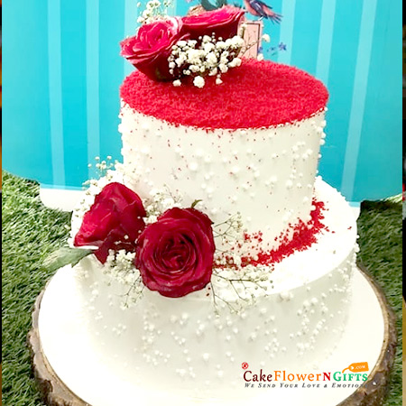 4 kg 2 tier red velvet cake