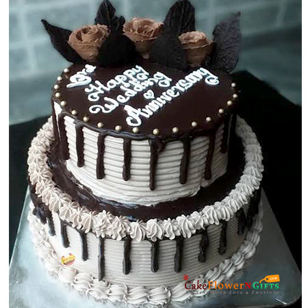 3kg 2 tier choco vanilla cake 2