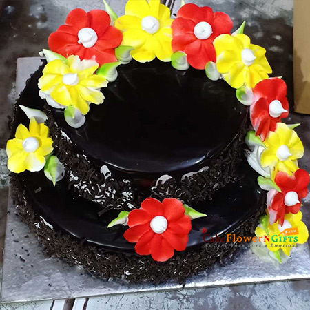 2kg 2 Tier chocolate cake d3