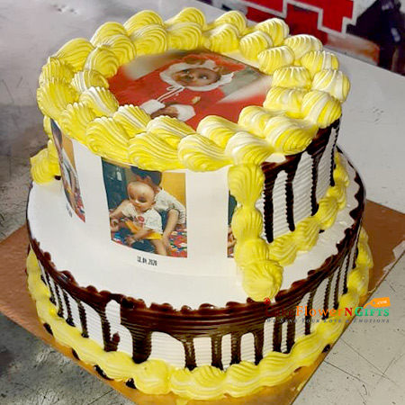 2 KG 2 Tier Black Forest Photo Cake 