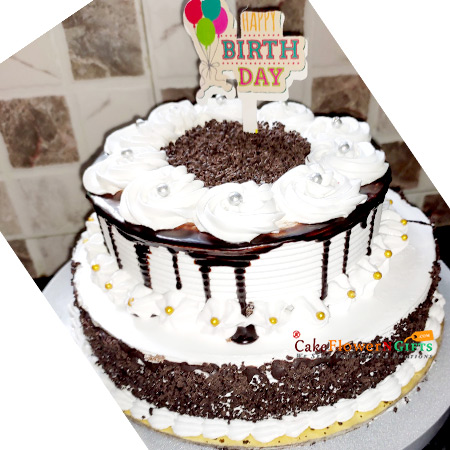2kg 2 tier step black forest cake round shape34